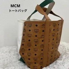 MCM レザー キャンバス トートバッグのサムネイル
