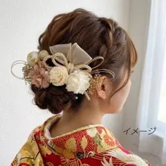 髪飾り【6425】ドライフラワー　結婚式　成人式　卒業式　七五三　前撮　振袖　袴
