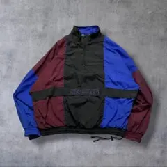 SPALDING vintage ハーフジップ ナイロンジャケット 切替デザインのサムネイル