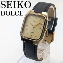 【美品】⭐️SEIKO DOLCE アナログ 腕時計 ゴールド Vintage SEIKO DOLCE SACM150 Mens Watch in Box Gold Dial Quartz Mens NEW