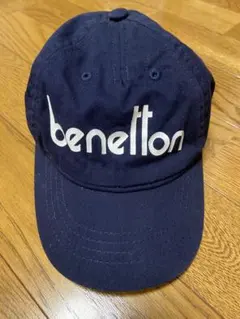 【在庫処分】Benetton　子供用帽子　キャップ　ネイビー　1〜2歳サイズ