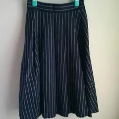 LOWRYS FARM ミモレ丈ストライプスカート