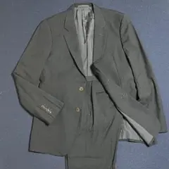 52(2XL) 大きいサイズ　アルマーニ　スーツセットアップ　グレー　無地