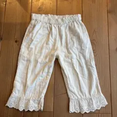 ZARA BABY ホワイト　刺繍　レースパンツ