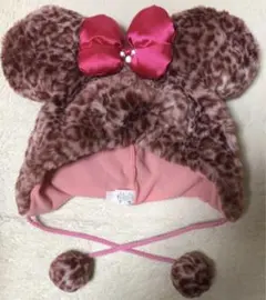 ディズニー　ミニー　ヒョウ柄　ファンキャップ　旧作