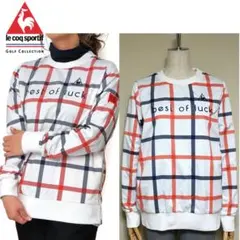 美品◇ルコックゴルフ 裏地付き チェック柄 ジャケット ブルゾン Lサイズ