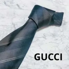 【美品】GUCCI　グッチ　ネクタイ　レジメンタル　イタリア製　高級