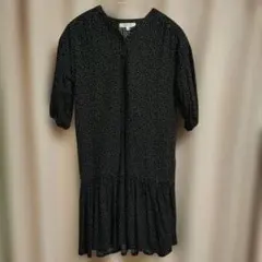 グローバルワーク　キッズ130センチ　ワンピース　黒　ドット柄