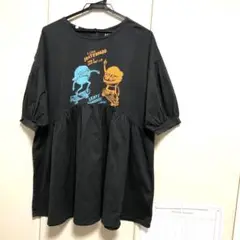 今日だけ価格。LIME INCの綿100%ダークカーキ色のチュニックブラウス