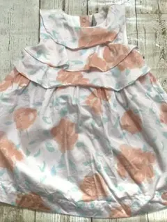 PETIT BATEAU バラ柄フリルワンピース