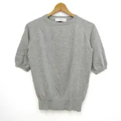 LE CIEL BLEU 半袖ニット 38 グレー