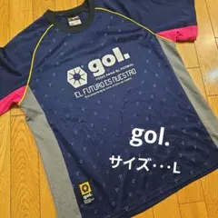 gol (Gol) Short-Sleeved Soccer Training Shirt, Men's Size L, Soccer Uniform, Size L