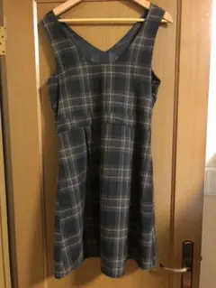 サマンサモスモス　エヘカソポ　チェックウール混ワンピース