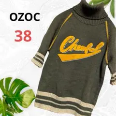 OZOC　半袖ニット 38 オリーブ色 毛100% 小さめのサムネイル