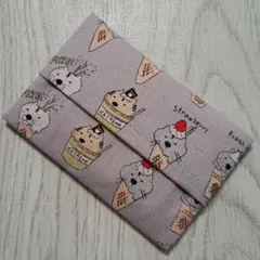No.865】ポケットティッシュケース ミニサイズ 子ども用 花柄 パープル