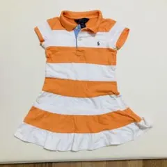Polo Ralph Lauren ポロシャツワンピース オレンジ 4/4T