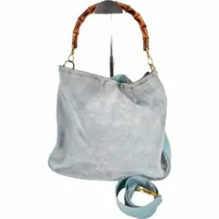 ■グッチ■ハンドバッグ■ショルダーバッグ■２WAY■バンブー■レザー■スウェード