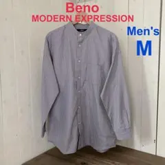 【Beno MODERN EXPRESSION】スタンドカラーシャツ　M　グレーのサムネイル