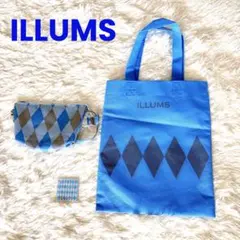【訳あり・未使用】ILLUMS イルムス 3点セット トートバッグ ポーチ 鏡