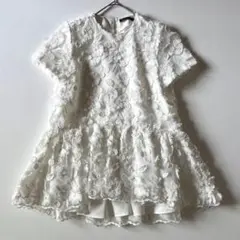 TORRAZZO DONNA フローラルシアーフリルトップス ホワイト タグ付き