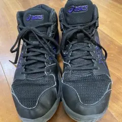 ASICS バスケットシューズ ダンクショット　ブラック/パープル　25センチ