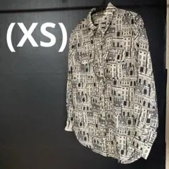最終値下げ✨ BANANA REPUBLIC 建物プリント長袖シャツ XSのサムネイル