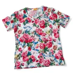 美品 FEILER 花柄 半袖 Tシャツ Mサイズ相当のサムネイル
