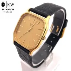 A675 SEIKO 9021-5160 クォーツ 腕時計 ゴールド/ブラッ