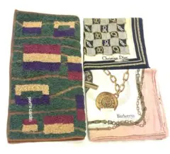 Christian Dior 大判ハンカチ　バーバリーハンカチ　タオルハンカチ