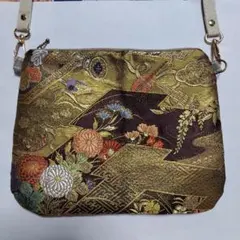 着物袋帯リメイク　ミニショルダーバッグ