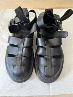 ドクターマーチンDr.Martens ブラックレザー ストラップサンダル値下げ！のサムネイル