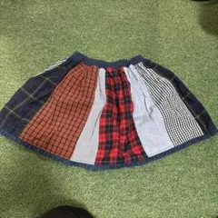 familiar マルチチェック柄スカート 120