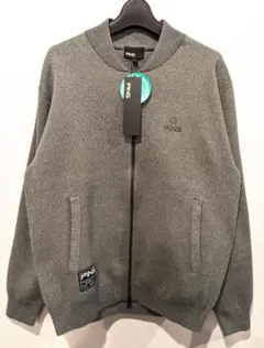 【新品／タグつき】PING　フルジップニットブルゾン　グレー　Ｌ