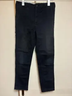 ビーム斯【BEAMS】彈性錐形斜紋褲 藏青色