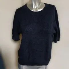 UNIQLO　ブラックニット半袖セーター