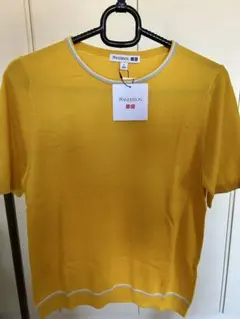ユニクロ　JWANDERSON 半袖クルーネックセーター 黄色