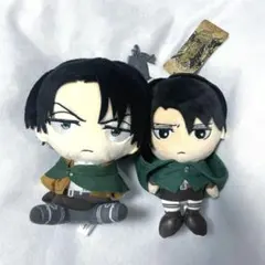 難あり。進撃の巨人　リヴァイ　ぬいぐるみストラップ 進撃の巨人」 ぬいぴ～す+ はらぺこくま リヴァイ[GRANUP]《在庫切れ》
