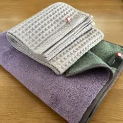 今治タオル　タオルセット　紫セット　バスタオル　ロングフェイス