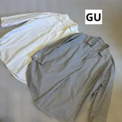 ２枚セット❣️ GU ジーユー オーバーサイズ スキッパーシャツ 7分袖　S