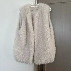 アイボリー ボアベスト Fサイズ