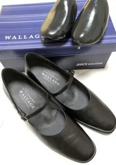 アシックス WALLAGE パンプス ２３cm ３E ５cmヒール