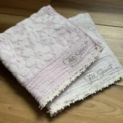 【値下げ】Jill Stuart タオルハンカチ ピンクとホワイト 2枚セット