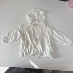 ホワイト フード付きアウター
