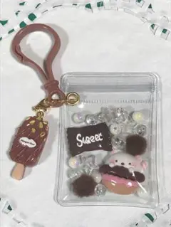 キャンディーバッグキーホルダー くま 茶色系
