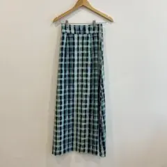 【美品】 AMERICAN RAG CIE　チェック柄ロングスカートのサムネイル