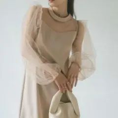 【VANNIE U ヴァニーユー】シアースリーブマーメイドドレス　結婚式のサムネイル