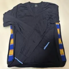 PS Paul Smith Vネックニット サイドライン ブラック
