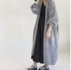 CLANE ロングカーディガン グレー ロングコート