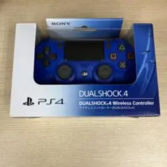 【美品】PS4 コントローラー 純正 DUALSHOCK4 ウェイブ・ブルー