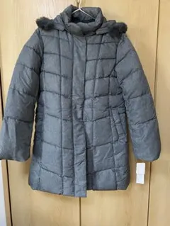 グレー キルティング ダウンジャケット